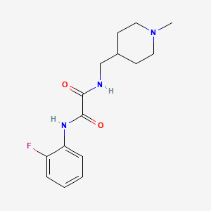 molecular formula C15H20FN3O2 B2930299 N1-(2-fluorophenyl)-N2-((1-methylpiperidin-4-yl)methyl)oxalamide CAS No. 953171-61-4