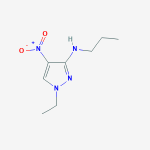 molecular formula C8H14N4O2 B2930308 1-Ethyl-4-nitro-N-propylpyrazol-3-amine CAS No. 1429417-62-8