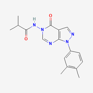 molecular formula C17H19N5O2 B2930311 N-(1-(3,4-dimethylphenyl)-4-oxo-1H-pyrazolo[3,4-d]pyrimidin-5(4H)-yl)isobutyramide CAS No. 919866-35-6