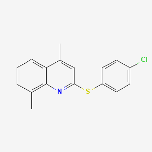 4-Chlorophenyl 4,8-dimethyl-2-quinolinyl sulfide
