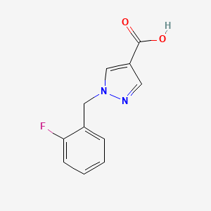 molecular formula C11H9FN2O2 B2930317 1-(2-Fluorobenzyl)-1H-pyrazole-4-carboxylic acid CAS No. 1153368-52-5
