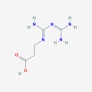 molecular formula C5H11N5O2 B2930322 3-[[amino-(diaminomethylideneamino)methylidene]amino]propanoic Acid CAS No. 182133-62-6