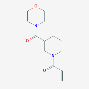 molecular formula C13H20N2O3 B2930326 1-[3-(Morpholine-4-carbonyl)piperidin-1-yl]prop-2-en-1-one CAS No. 2196075-34-8