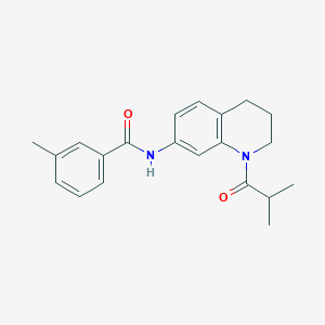 molecular formula C21H24N2O2 B2930332 N-(1-isobutyryl-1,2,3,4-tetrahydroquinolin-7-yl)-3-methylbenzamide CAS No. 1005301-68-7