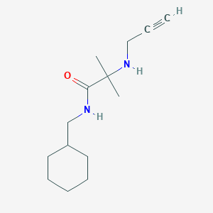 molecular formula C14H24N2O B2930350 N-(cyclohexylmethyl)-2-methyl-2-[(prop-2-yn-1-yl)amino]propanamide CAS No. 1797962-88-9