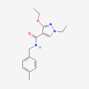 molecular formula C16H21N3O2 B2930361 3-ethoxy-1-ethyl-N-(4-methylbenzyl)-1H-pyrazole-4-carboxamide CAS No. 1014069-92-1