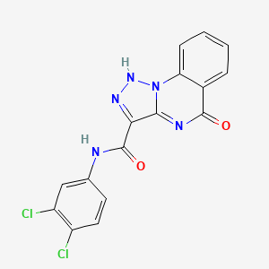 molecular formula C16H9Cl2N5O2 B2930367 N-(3,4-dichlorophenyl)-5-oxo-1H-triazolo[1,5-a]quinazoline-3-carboxamide CAS No. 896373-08-3