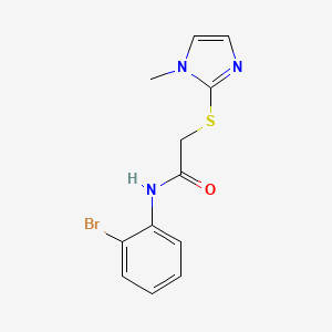 N-(2-bromophenyl)-2-[(1-methyl-1H-imidazol-2-yl)sulfanyl]acetamide