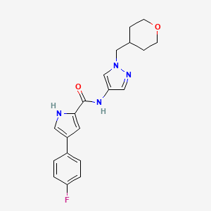 4-(4-fluorophenyl)-N-(1-((tetrahydro-2H-pyran-4-yl)methyl)-1H-pyrazol-4-yl)-1H-pyrrole-2-carboxamide