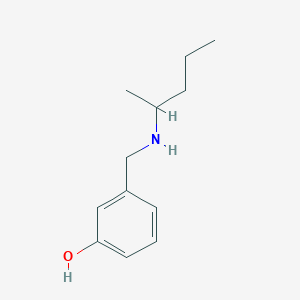 molecular formula C12H19NO B2930381 3-[(Pentan-2-ylamino)methyl]phenol CAS No. 1019473-29-0