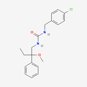molecular formula C19H23ClN2O2 B2930388 1-(4-Chlorobenzyl)-3-(2-methoxy-2-phenylbutyl)urea CAS No. 1797887-28-5