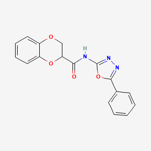 N-(5-phenyl-1,3,4-oxadiazol-2-yl)-2,3-dihydrobenzo[b][1,4]dioxine-2-carboxamide