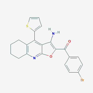 molecular formula C22H17BrN2O2S B293039 [3-Amino-4-(2-thienyl)-5,6,7,8-tetrahydrofuro[2,3-b]quinolin-2-yl](4-bromophenyl)methanone 