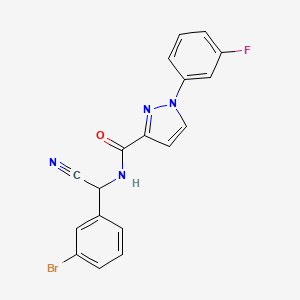 N-[(3-bromophenyl)(cyano)methyl]-1-(3-fluorophenyl)-1H-pyrazole-3-carboxamide