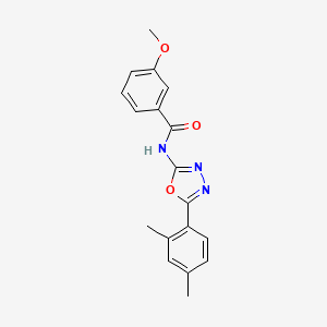 molecular formula C18H17N3O3 B2930397 N-(5-(2,4-dimethylphenyl)-1,3,4-oxadiazol-2-yl)-3-methoxybenzamide CAS No. 891143-82-1