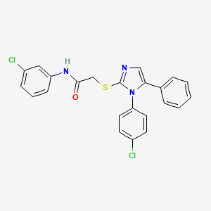 N-(3-chlorophenyl)-2-((1-(4-chlorophenyl)-5-phenyl-1H-imidazol-2-yl)thio)acetamide