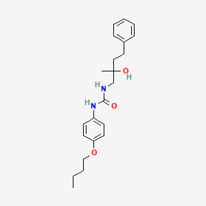 molecular formula C22H30N2O3 B2930403 1-(4-Butoxyphenyl)-3-(2-hydroxy-2-methyl-4-phenylbutyl)urea CAS No. 1286714-37-1