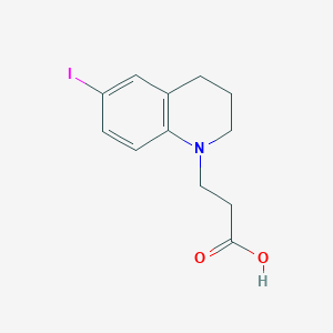molecular formula C12H14INO2 B2930406 3-(6-Iodo-3,4-dihydro-2H-quinolin-1-yl)propanoic acid CAS No. 2369899-45-4
