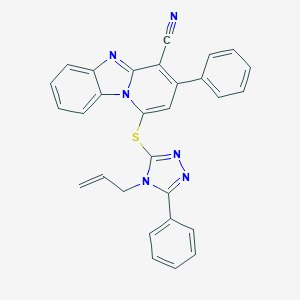 molecular formula C29H20N6S B293041 1-[(4-allyl-5-phenyl-4H-1,2,4-triazol-3-yl)sulfanyl]-3-phenylpyrido[1,2-a]benzimidazole-4-carbonitrile 