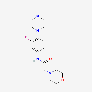 molecular formula C17H25FN4O2 B2930432 N-[3-fluoro-4-(4-methylpiperazino)phenyl]-2-morpholinoacetamide CAS No. 439121-33-2