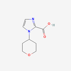 molecular formula C9H12N2O3 B2930438 1-(Tetrahydro-2H-pyran-4-yl)-1H-imidazole-2-carboxylic acid CAS No. 1784319-42-1