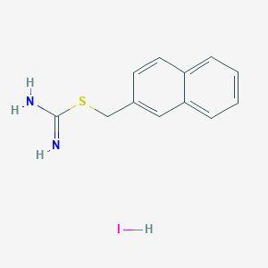 molecular formula C12H13IN2S B2930442 Naphthalen-2-ylmethyl carbamimidothioate hydroiodide CAS No. 335608-91-8