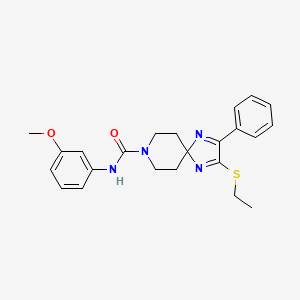 molecular formula C23H26N4O2S B2930448 2-(ethylthio)-N-(3-methoxyphenyl)-3-phenyl-1,4,8-triazaspiro[4.5]deca-1,3-diene-8-carboxamide CAS No. 894880-27-4