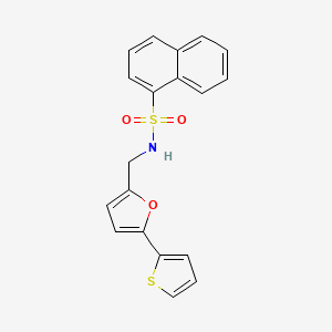 N-((5-(thiophen-2-yl)furan-2-yl)methyl)naphthalene-1-sulfonamide
