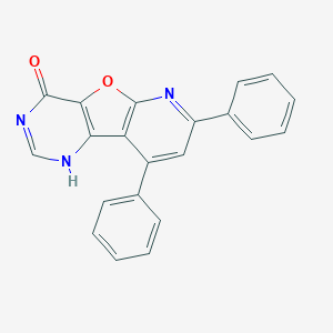 molecular formula C21H13N3O2 B293046 11,13-diphenyl-8-oxa-3,5,10-triazatricyclo[7.4.0.02,7]trideca-1(9),2(7),4,10,12-pentaen-6-one 