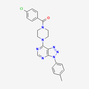 (4-chlorophenyl)(4-(3-(p-tolyl)-3H-[1,2,3]triazolo[4,5-d]pyrimidin-7-yl)piperazin-1-yl)methanone