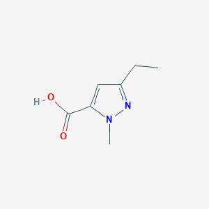 molecular formula C7H10N2O2 B2930464 3-Ethyl-1-Methyl-1H-Pyrazole-5-Carboxylic Acid CAS No. 677306-38-6 ; 26308-42-9