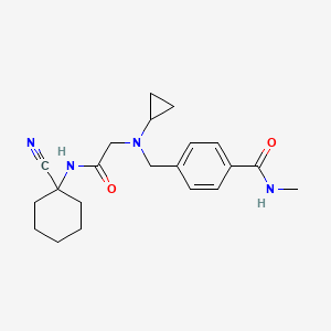 molecular formula C21H28N4O2 B2930470 4-[({[(1-cyanocyclohexyl)carbamoyl]methyl}(cyclopropyl)amino)methyl]-N-methylbenzamide CAS No. 1240971-92-9