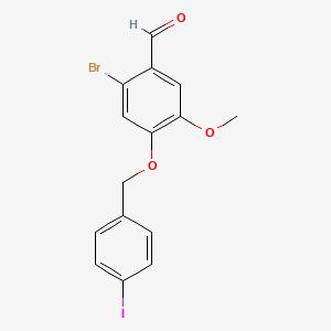 2-Bromo-4-[(4-iodobenzyl)oxy]-5-methoxybenzaldehyde