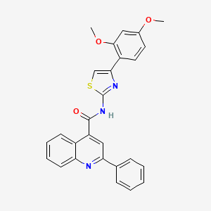 N-[4-(2,4-dimethoxyphenyl)-1,3-thiazol-2-yl]-2-phenylquinoline-4-carboxamide