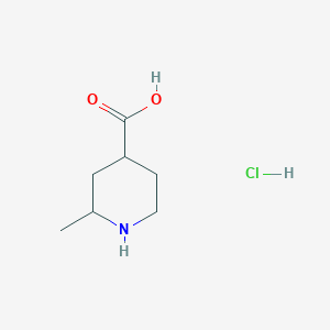 molecular formula C7H14ClNO2 B2930486 2-Methylpiperidine-4-carboxylic acid hydrochloride CAS No. 1427380-46-8