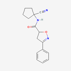 N-(1-cyanocyclopentyl)-3-phenyl-4,5-dihydro-1,2-oxazole-5-carboxamide