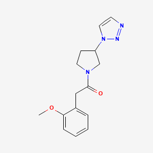 1-(3-(1H-1,2,3-triazol-1-yl)pyrrolidin-1-yl)-2-(2-methoxyphenyl)ethanone