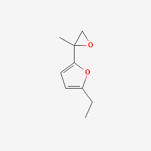 molecular formula C9H12O2 B2930498 2-Ethyl-5-(2-methyloxiran-2-yl)furan CAS No. 2248347-58-0