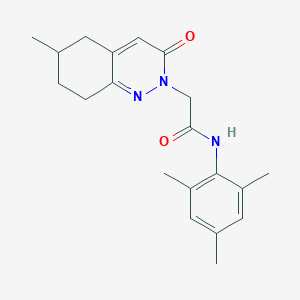 molecular formula C20H25N3O2 B2930503 N-mesityl-2-(6-methyl-3-oxo-5,6,7,8-tetrahydrocinnolin-2(3H)-yl)acetamide CAS No. 933005-30-2