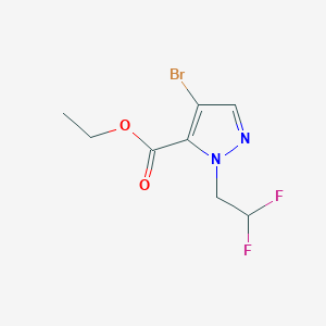 molecular formula C8H9BrF2N2O2 B2930506 ethyl 4-bromo-1-(2,2-difluoroethyl)-1H-pyrazole-5-carboxylate CAS No. 1856020-40-0