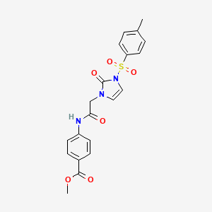 methyl 4-(2-(2-oxo-3-tosyl-2,3-dihydro-1H-imidazol-1-yl)acetamido)benzoate
