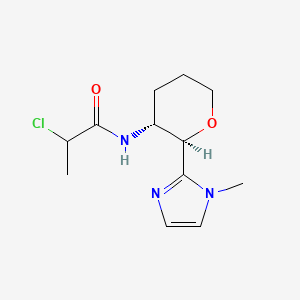 2-Chloro-N-[(2R,3R)-2-(1-methylimidazol-2-yl)oxan-3-yl]propanamide
