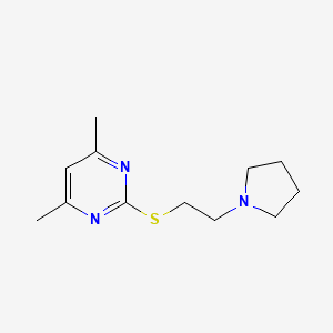 4,6-Dimethyl-2-(2-pyrrolidin-1-ylethylsulfanyl)pyrimidine
