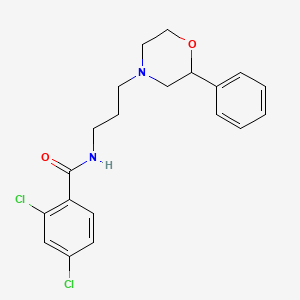 2,4-dichloro-N-(3-(2-phenylmorpholino)propyl)benzamide