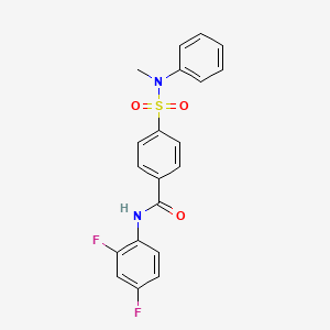 molecular formula C20H16F2N2O3S B2930524 N-(2,4-difluorophenyl)-4-[methyl(phenyl)sulfamoyl]benzamide CAS No. 330189-21-4