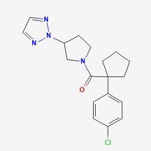 (3-(2H-1,2,3-triazol-2-yl)pyrrolidin-1-yl)(1-(4-chlorophenyl)cyclopentyl)methanone