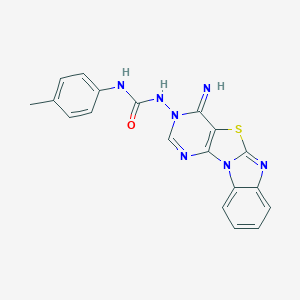 molecular formula C19H15N7OS B293053 N-(4-iminopyrimido[4',5':4,5][1,3]thiazolo[3,2-a]benzimidazol-3(4H)-yl)-N'-(4-methylphenyl)urea 