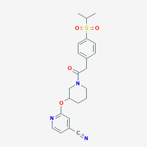 2-((1-(2-(4-(Isopropylsulfonyl)phenyl)acetyl)piperidin-3-yl)oxy)isonicotinonitrile