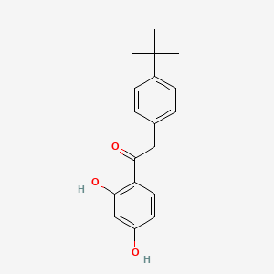 molecular formula C18H20O3 B2930536 2-(4-(Tert-butyl)phenyl)-1-(2,4-dihydroxyphenyl)ethanone CAS No. 1421452-11-0