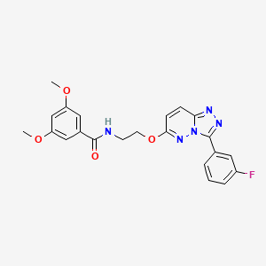 N-(2-((3-(3-fluorophenyl)-[1,2,4]triazolo[4,3-b]pyridazin-6-yl)oxy)ethyl)-3,5-dimethoxybenzamide